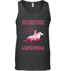 Life Is Not About Waiting Breast Cancer Hippie Peace Horse Men's Tank Top