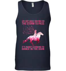 Life Is Not About Waiting Breast Cancer Hippie Peace Horse Men's Tank Top