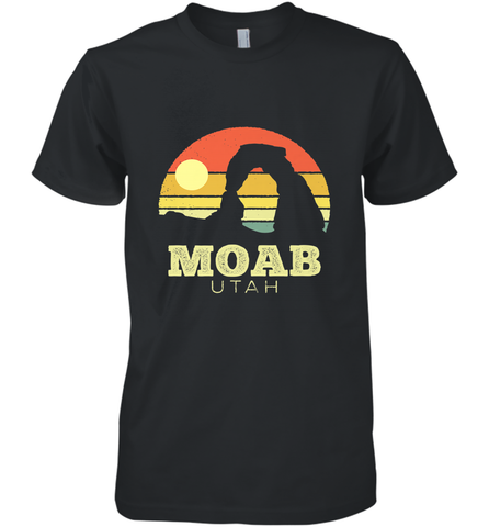 Moab Utah Vintage Sunset Arches Adventure Outdoors Men's Premium T-Shirt Men's Premium T-Shirt / Black / XS Men's Premium T-Shirt - jonhlittlestore88
