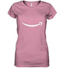 Smile Shirt  White Logo Women's V-Neck T-Shirt Women's V-Neck T-Shirt - jonhlittlestore88
