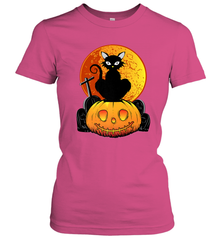 Happy Halloween Spooky Pumpkins Black Cat For Women Women's T-Shirt Women's T-Shirt - jonhlittlestore88