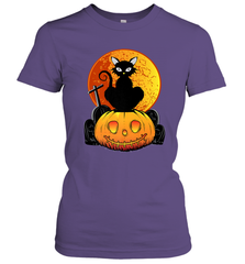 Happy Halloween Spooky Pumpkins Black Cat For Women Women's T-Shirt Women's T-Shirt - jonhlittlestore88