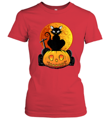 Happy Halloween Spooky Pumpkins Black Cat For Women Women's T-Shirt Women's T-Shirt - jonhlittlestore88