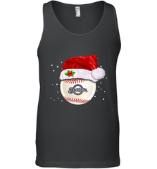 Milwaukee Brewers Logo Baseball Ball Christmas Santa Hat Xmas Sport Funny Snow Men's Tank Top Men's Tank Top - jonhlittlestore88