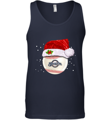 Milwaukee Brewers Logo Baseball Ball Christmas Santa Hat Xmas Sport Funny Snow Men's Tank Top Men's Tank Top - jonhlittlestore88