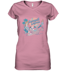 Disney Peter Pan Distressed Mermaid Lagoon Women's V-Neck T-Shirt Women's V-Neck T-Shirt - jonhlittlestore88