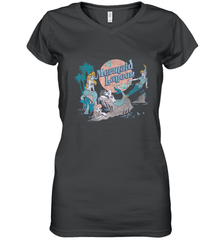 Disney Peter Pan Distressed Mermaid Lagoon Women's V-Neck T-Shirt Women's V-Neck T-Shirt - jonhlittlestore88