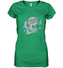 Disney Peter Pan Distressed Mermaid Lagoon Women's V-Neck T-Shirt Women's V-Neck T-Shirt - jonhlittlestore88