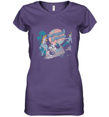 Disney Peter Pan Distressed Mermaid Lagoon Women's V-Neck T-Shirt Women's V-Neck T-Shirt - jonhlittlestore88