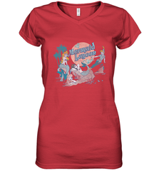 Disney Peter Pan Distressed Mermaid Lagoon Women's V-Neck T-Shirt Women's V-Neck T-Shirt - jonhlittlestore88
