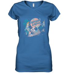 Disney Peter Pan Distressed Mermaid Lagoon Women's V-Neck T-Shirt Women's V-Neck T-Shirt - jonhlittlestore88