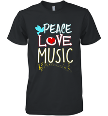 Peace Love Music Hippie Hipster Festival Men's Premium T-Shirt Men's Premium T-Shirt - jonhlittlestore88