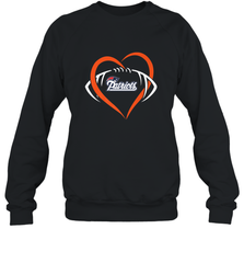 NFL New England Patriots Heart Love Football Crewneck Sweatshirt Crewneck Sweatshirt - jonhlittlestore88