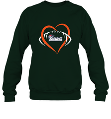 NFL New England Patriots Heart Love Football Crewneck Sweatshirt Crewneck Sweatshirt - jonhlittlestore88