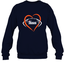 NFL New England Patriots Heart Love Football Crewneck Sweatshirt Crewneck Sweatshirt - jonhlittlestore88