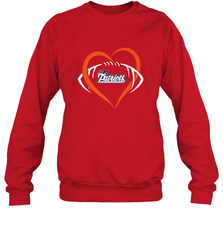 NFL New England Patriots Heart Love Football Crewneck Sweatshirt Crewneck Sweatshirt - jonhlittlestore88