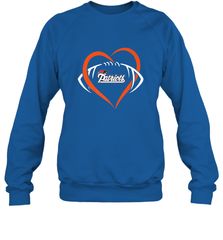 NFL New England Patriots Heart Love Football Crewneck Sweatshirt Crewneck Sweatshirt - jonhlittlestore88