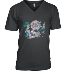 Disney Peter Pan Distressed Mermaid Lagoon Men's V-Neck Men's V-Neck - jonhlittlestore88