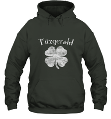 Vintage Fitzgerald Irish Shamrock St Patty's Day Hooded Sweatshirt Hooded Sweatshirt - jonhlittlestore88