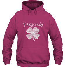 Vintage Fitzgerald Irish Shamrock St Patty's Day Hooded Sweatshirt Hooded Sweatshirt - jonhlittlestore88