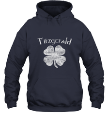 Vintage Fitzgerald Irish Shamrock St Patty's Day Hooded Sweatshirt Hooded Sweatshirt - jonhlittlestore88