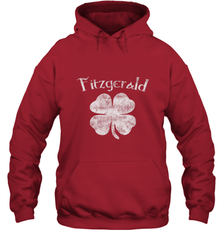 Vintage Fitzgerald Irish Shamrock St Patty's Day Hooded Sweatshirt Hooded Sweatshirt - jonhlittlestore88
