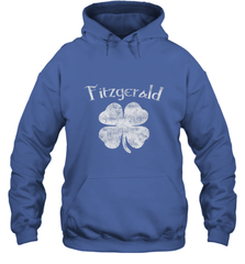 Vintage Fitzgerald Irish Shamrock St Patty's Day Hooded Sweatshirt Hooded Sweatshirt - jonhlittlestore88