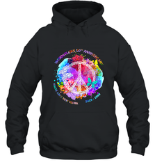 Woodstocks 50th Anniversary Peace Love tee Hooded Sweatshirt Hooded Sweatshirt - jonhlittlestore88
