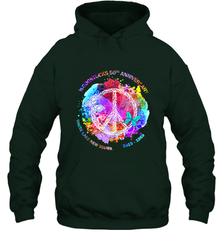 Woodstocks 50th Anniversary Peace Love tee Hooded Sweatshirt Hooded Sweatshirt - jonhlittlestore88