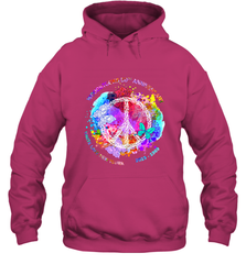 Woodstocks 50th Anniversary Peace Love tee Hooded Sweatshirt Hooded Sweatshirt - jonhlittlestore88