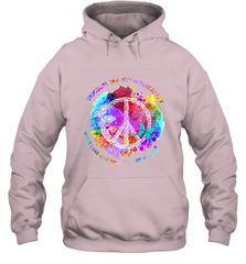 Woodstocks 50th Anniversary Peace Love tee Hooded Sweatshirt Hooded Sweatshirt - jonhlittlestore88
