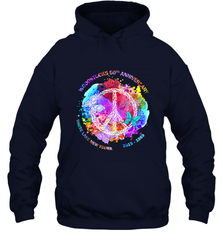 Woodstocks 50th Anniversary Peace Love tee Hooded Sweatshirt Hooded Sweatshirt - jonhlittlestore88