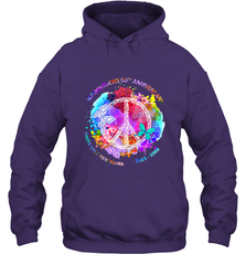 Woodstocks 50th Anniversary Peace Love tee Hooded Sweatshirt Hooded Sweatshirt - jonhlittlestore88
