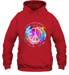 Woodstocks 50th Anniversary Peace Love tee Hooded Sweatshirt Hooded Sweatshirt - jonhlittlestore88
