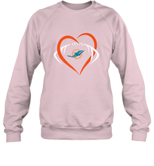 NFL Miami Dolphins Heart Love Football Crewneck Sweatshirt Crewneck Sweatshirt - jonhlittlestore88