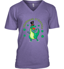 T Rex Dinosaur St. Patrick's Day Irish Funny Men's V-Neck Men's V-Neck - jonhlittlestore88