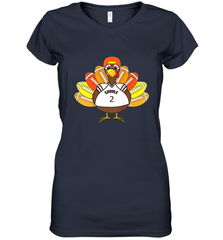 Cool Thanksgiving Football Shirt _ Gobble Player Turkey Gift Women's V-Neck T-Shirt Women's V-Neck T-Shirt - jonhlittlestore88