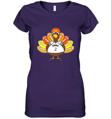 Cool Thanksgiving Football Shirt _ Gobble Player Turkey Gift Women's V-Neck T-Shirt Women's V-Neck T-Shirt - jonhlittlestore88