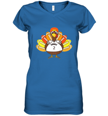 Cool Thanksgiving Football Shirt _ Gobble Player Turkey Gift Women's V-Neck T-Shirt Women's V-Neck T-Shirt - jonhlittlestore88