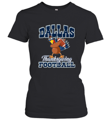 Dallas Thanksgiving Day Funny Turkey Playing Texas Football Premium T Shirt Women's T-Shirt