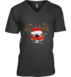 Santa Hat Soccer Reindeer Christmas Funny Players Football Men's V-Neck
