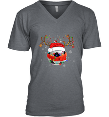 Santa Hat Soccer Reindeer Christmas Funny Players Football Men's V-Neck Men's V-Neck - jonhlittlestore88