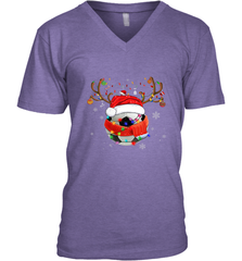 Santa Hat Soccer Reindeer Christmas Funny Players Football Men's V-Neck Men's V-Neck - jonhlittlestore88
