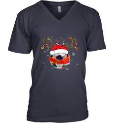 Santa Hat Soccer Reindeer Christmas Funny Players Football Men's V-Neck