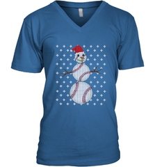 UGLY CHRISTMAS Baseball Snowman Holiday Santa Funny Men Gift Men's V-Neck Men's V-Neck - jonhlittlestore88