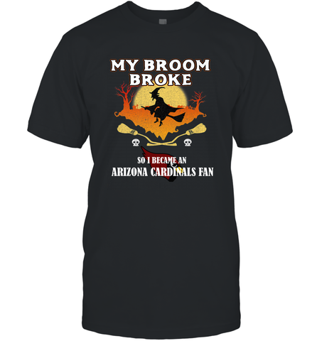 Broom Broke So I Became an Arizona Cardinals Fan  NFL Halloween Costume Men's T-Shirt