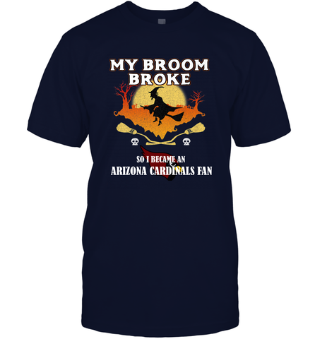 Broom Broke So I Became an Arizona Cardinals Fan  NFL Halloween Costume Men's T-Shirt