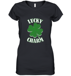 Lucky Charm Novelty St Patricks Day shirt Women's V-Neck T-Shirt