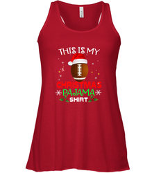 NFL This Is My Christmas Pajama Shirt  Gift For Football Lover Women's Racerback Tank