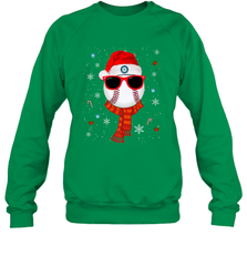 Seattle Mariners Logo Christmas Baseball Player Glasses Santa Hat Pajama Gift Crewneck Sweatshirt Crewneck Sweatshirt - jonhlittlestore88
